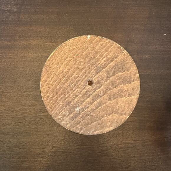 VTG Wooden Candle Stick Holder Hand Painted Floral Signed RH Primitive Folk Art - Picture 8 of 14